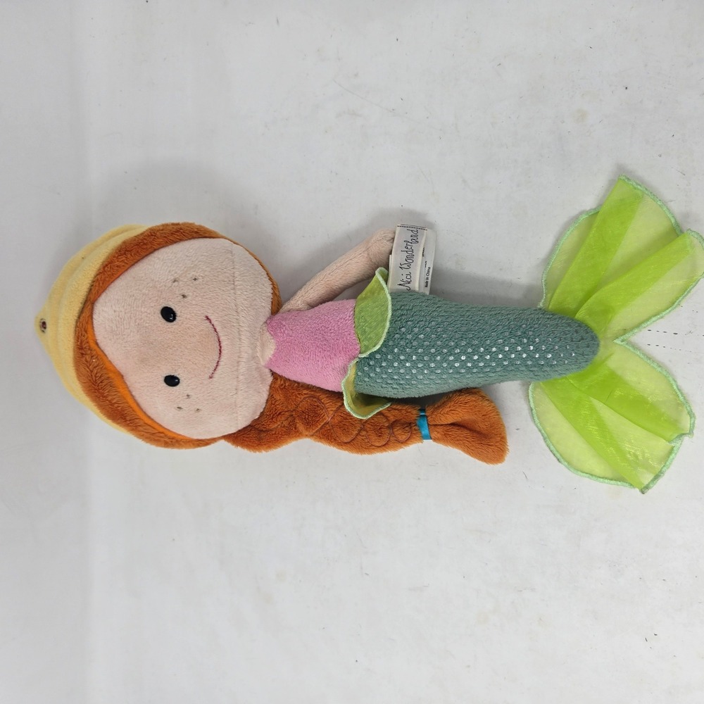 Nici Wonderland Mermaid Plush Doll Orange Hair Green Tail Soft Toy 80044-17-07